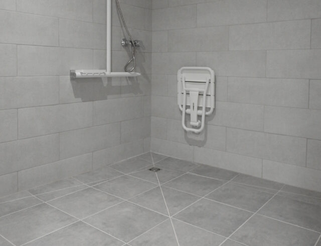 Salle de bain carrelée